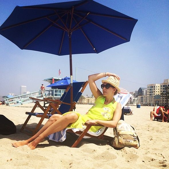 Ксения Собчак на пляже Санта-Моники. Фото: instagram.com/xenia_sobchak/