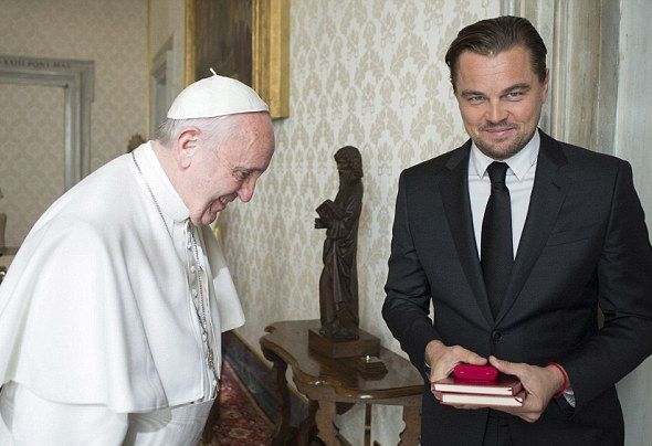 Леонардо ДиКаприо и Папа Римский Франциск