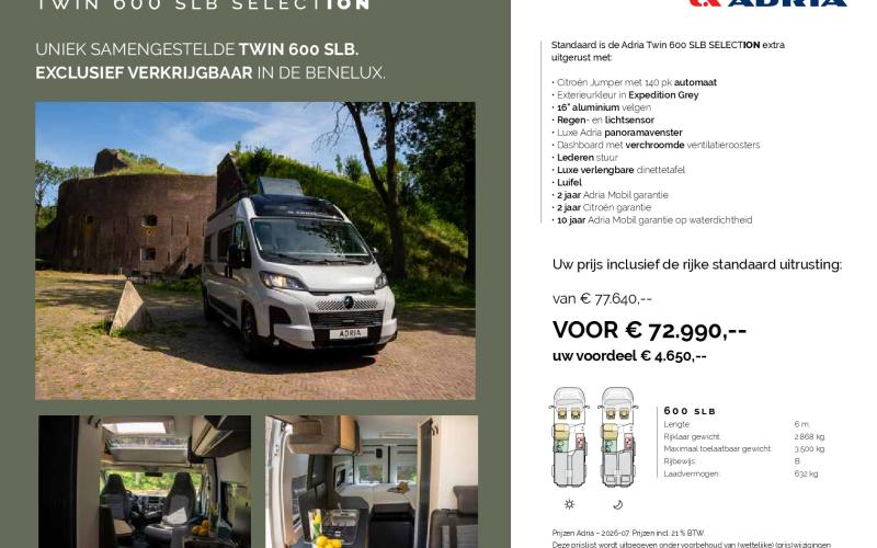 Adria Twin SELECTion 600 SLB