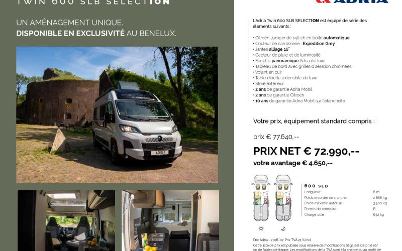Adria Twin SELECTion 600 SLB