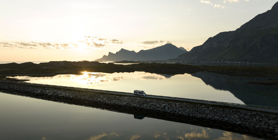 Adria Twin Sport på roadtrip i Lofoten, Norge