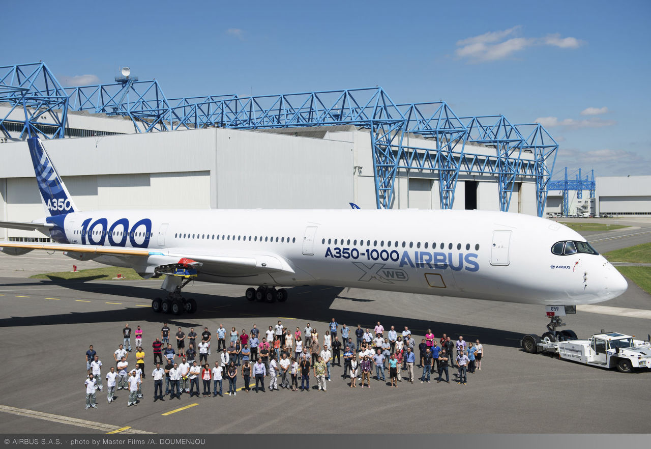 L'Airbus A350-1000 est habillé pour sa campagne d'essais