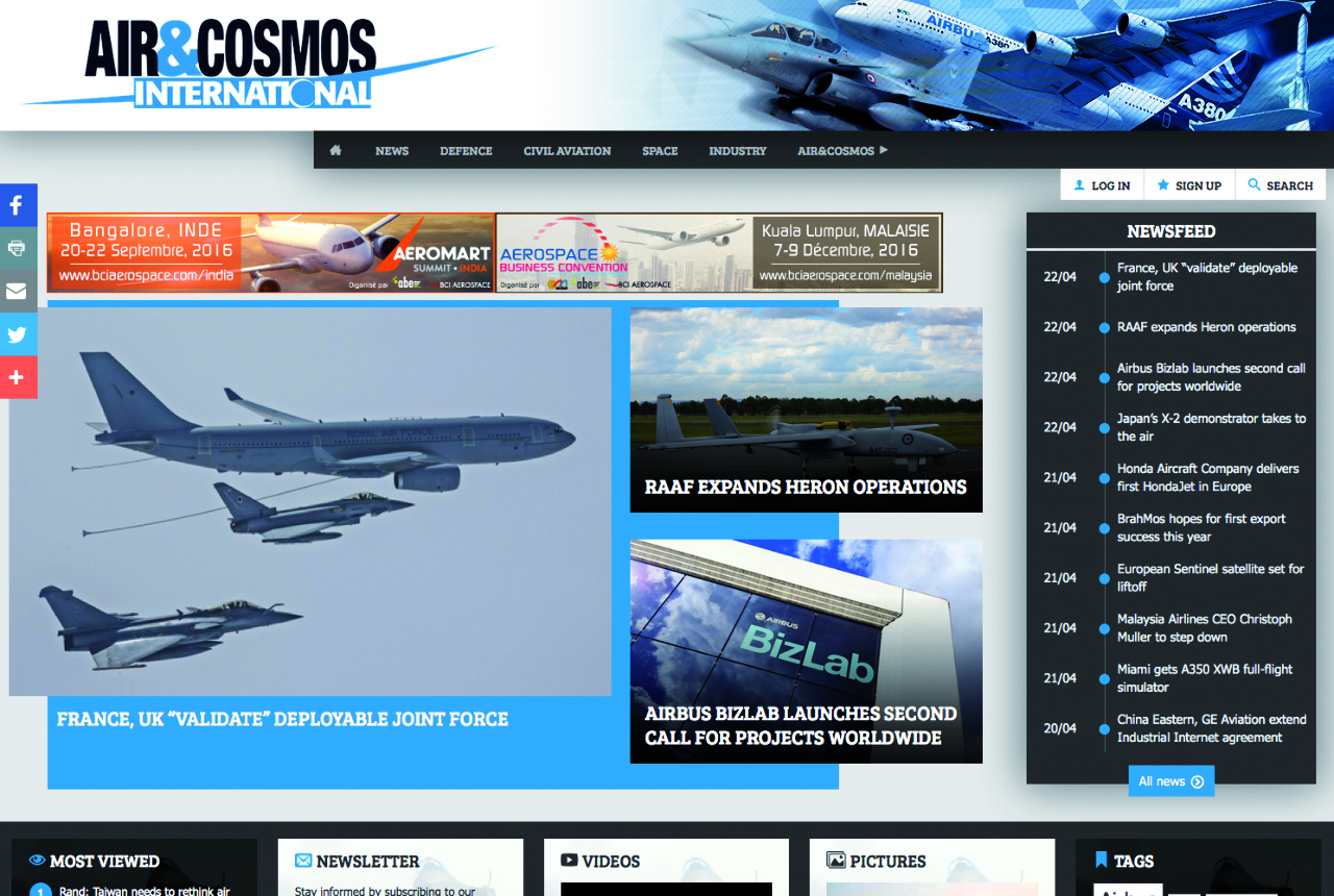 Air & Cosmos lance un site en anglais