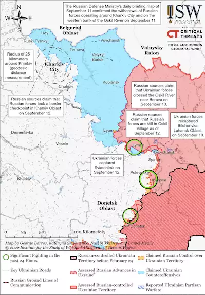 Contre-offensive ukrainienne dans la région de Kharkiv au mois de septembre 2022