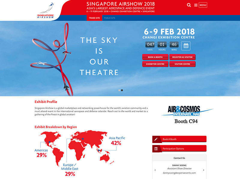 Air&Cosmos International is "Supporting Publication Partner" of Singapore Airshow 2018, exhibiting @ booth C94.