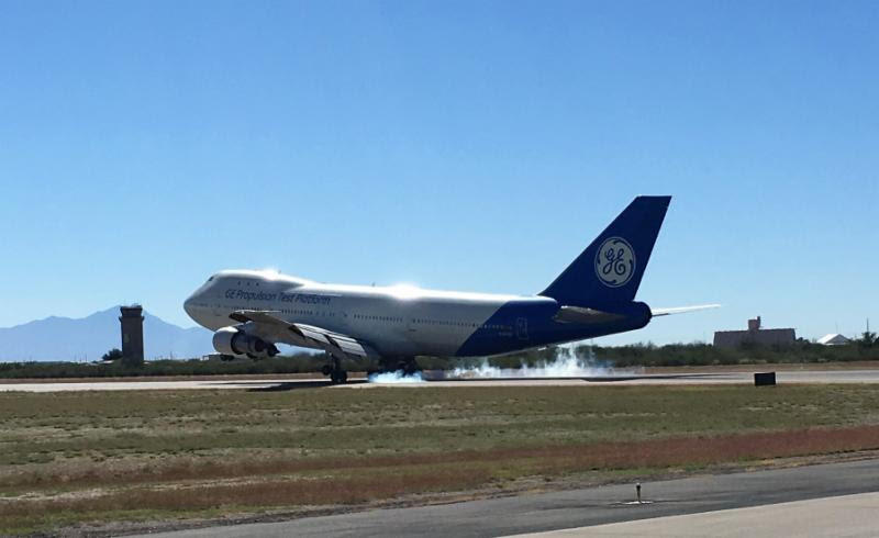 Le Boeing 747 d'essais en vol de General Electric part au musée