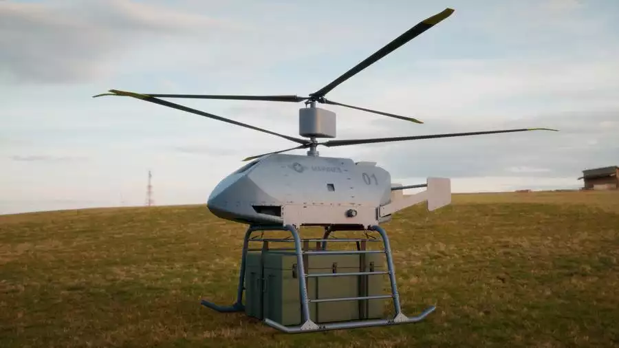 Représentation du prototype de drone de transport SeaOnyx de l'USMC.