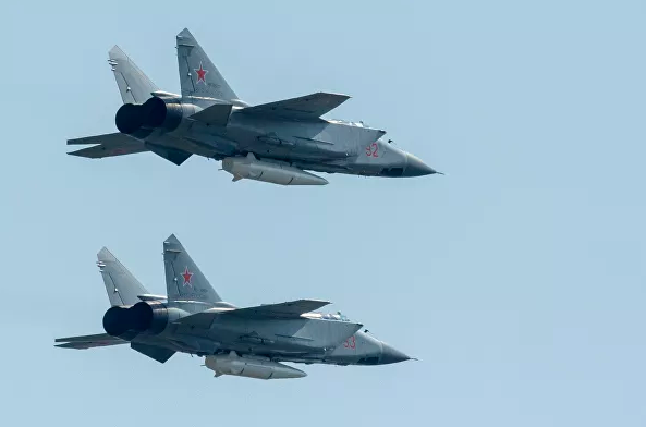 MiG-31K et missiles hypersoniques au-dessus de la Mer Noire
