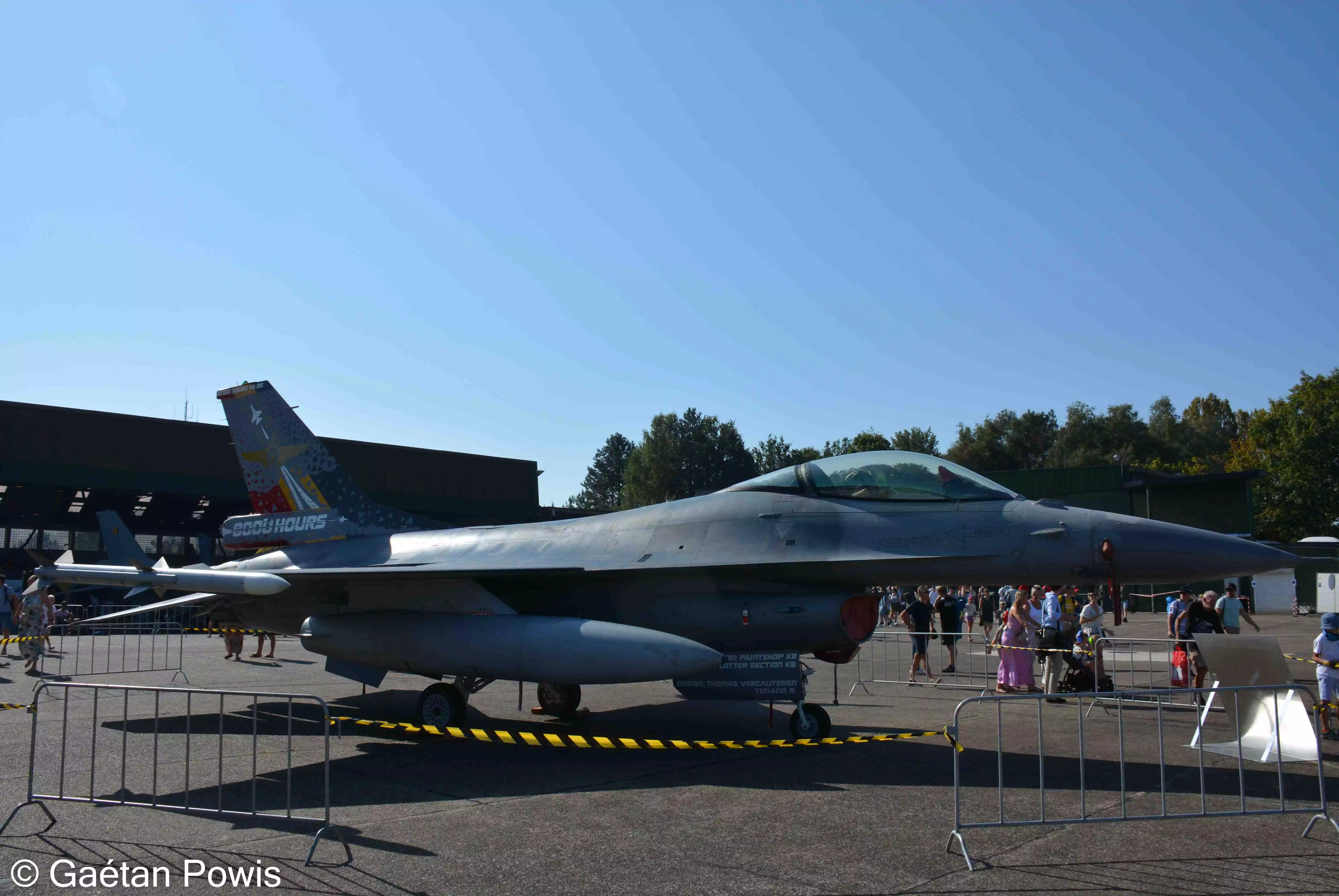 Le FA-95, premier F-16 belge à avoir atteint le cap des 8.000 heures de vol.