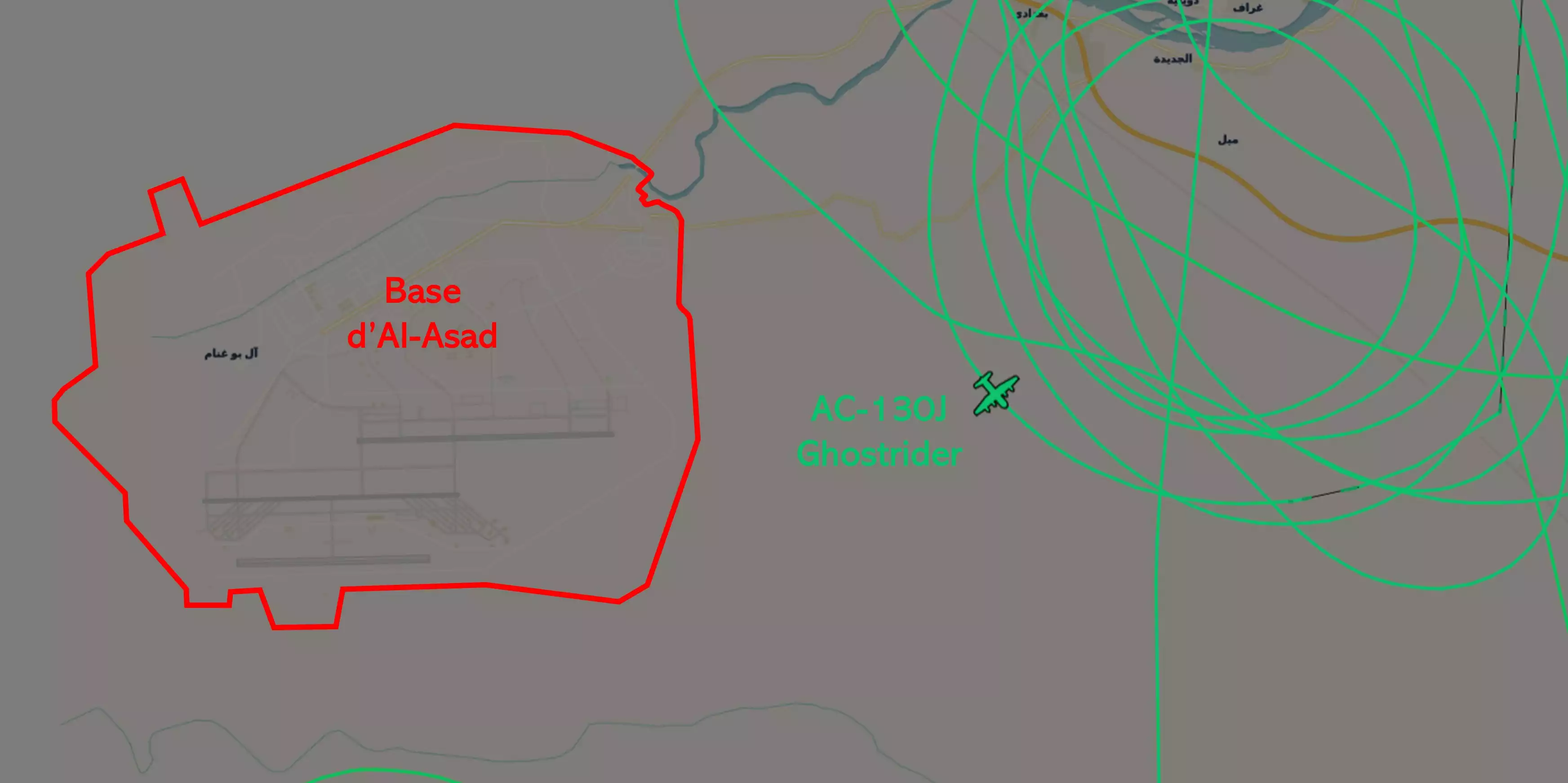 Attaque sur la base aérienne d'Al-Asad : l'AC-130J était visible sur internet