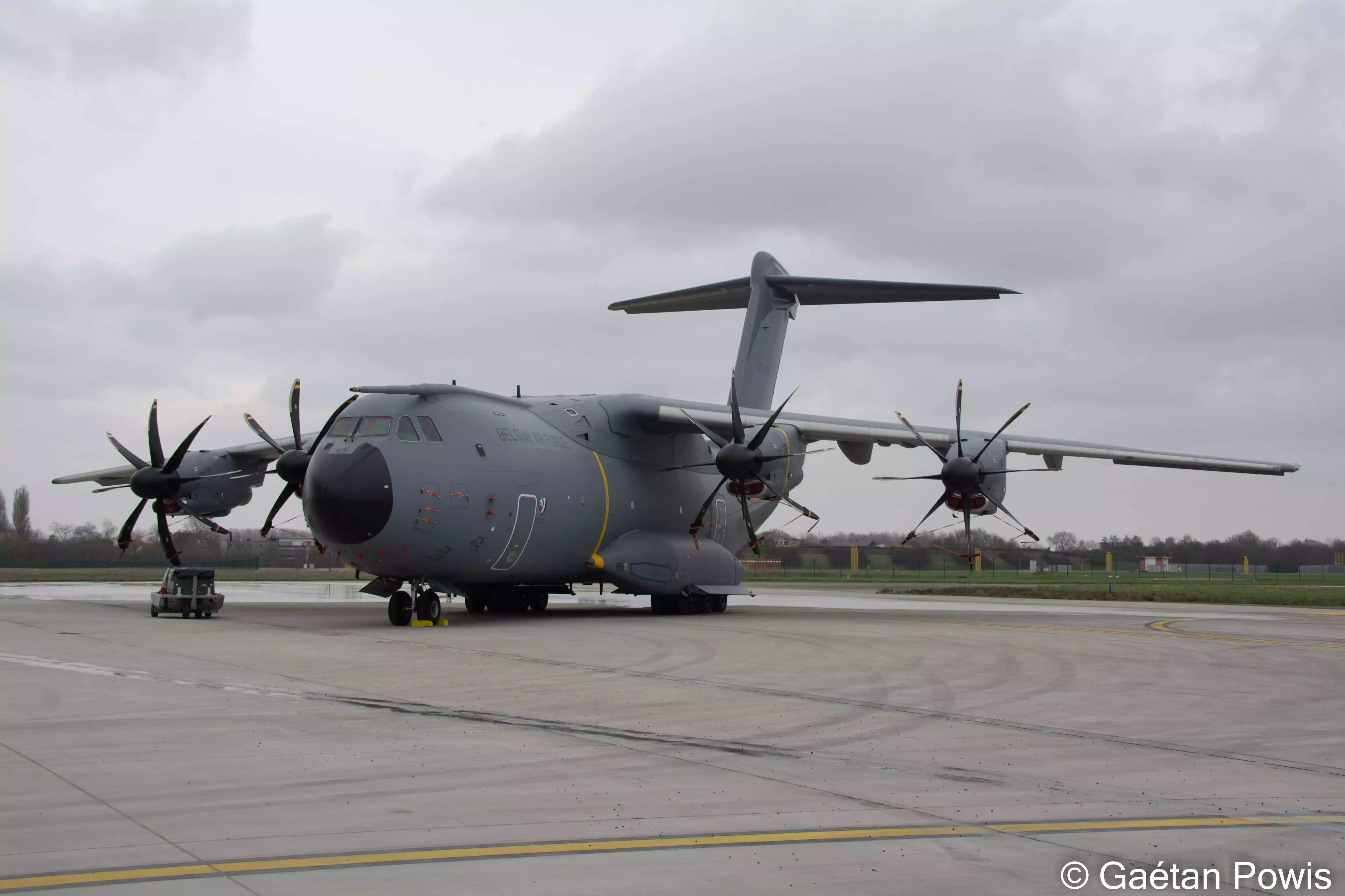 Livraison du 8ème et dernier avion de transport tactique A400M (CT-08) sur la base aérienne de Melsbroek.