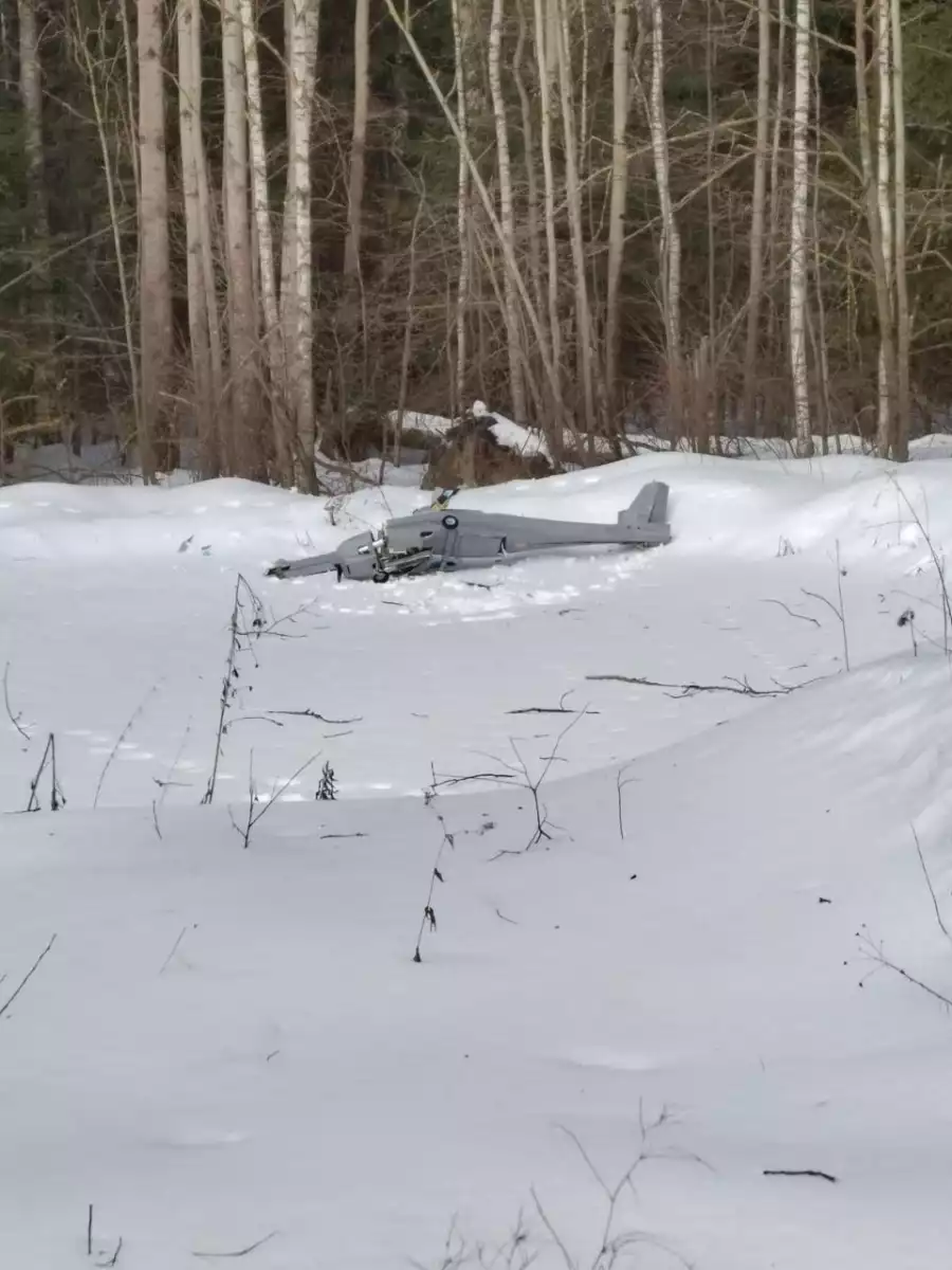 Lieu du crash du drone UJ-22 (de profil).