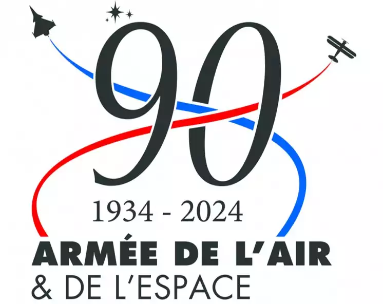 Le logo des 90 ans de l'AAE, conçu par le caporal-chef Matthieu.