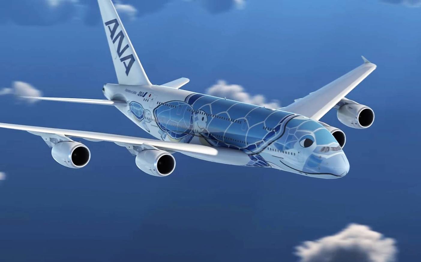 Airbus A380 : les trois tortues de All Nippon Airways