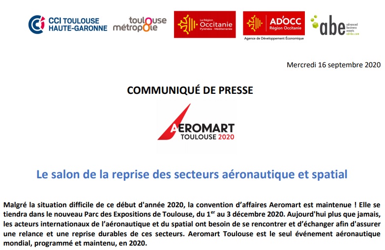 Aeromart, le salon de la reprise des secteurs aéronautique et spatial, présenté dans Air&Cosmos du 27 novembre
