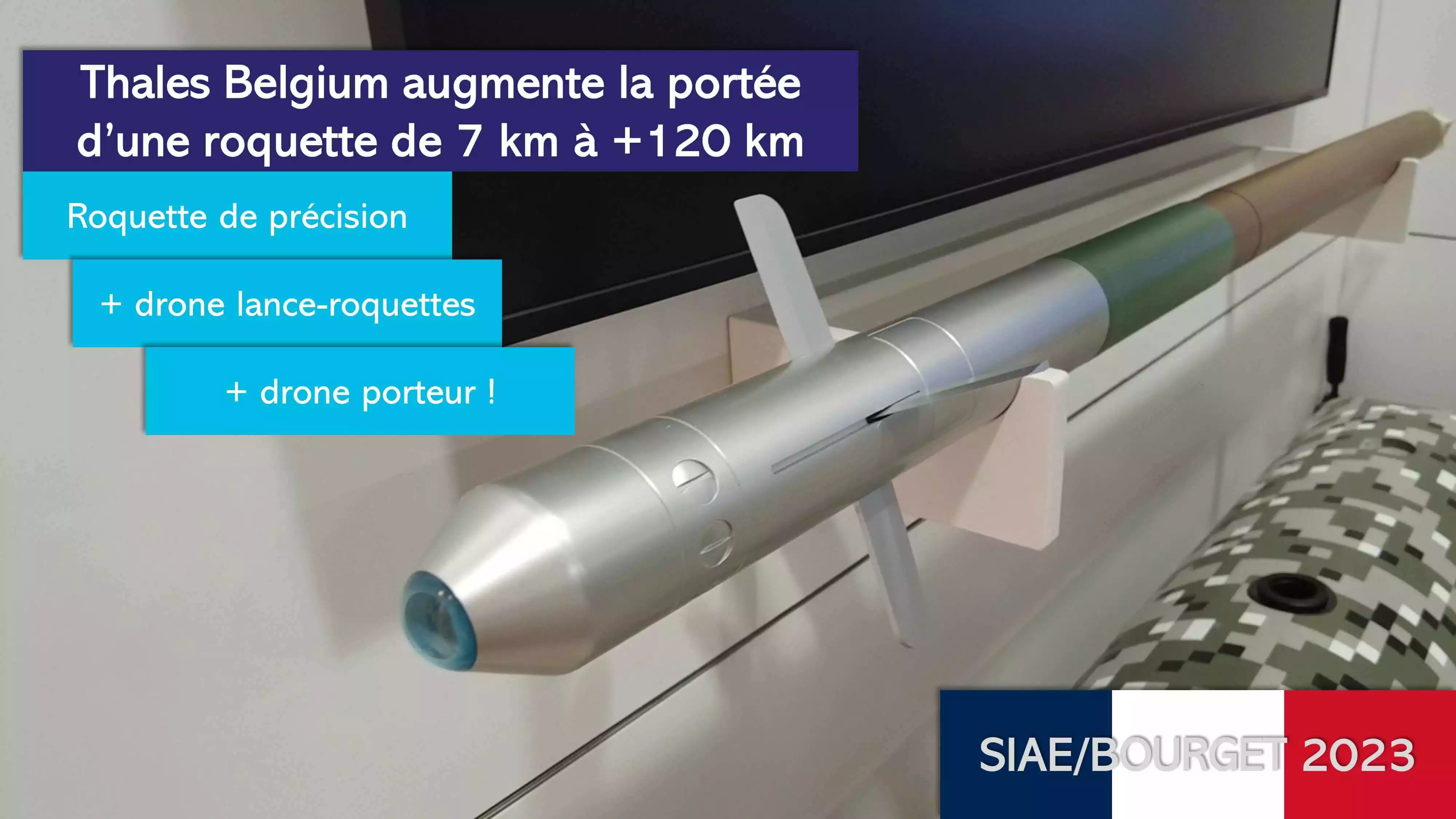 SIAE 23 : Thales augmente la portée d'une roquette de 7 km à plus de 120 km