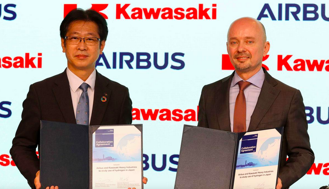 Airbus et Kawasaki Heavy Industries s'associent pour étudier l'utilisation de l'hydrogène au Japon