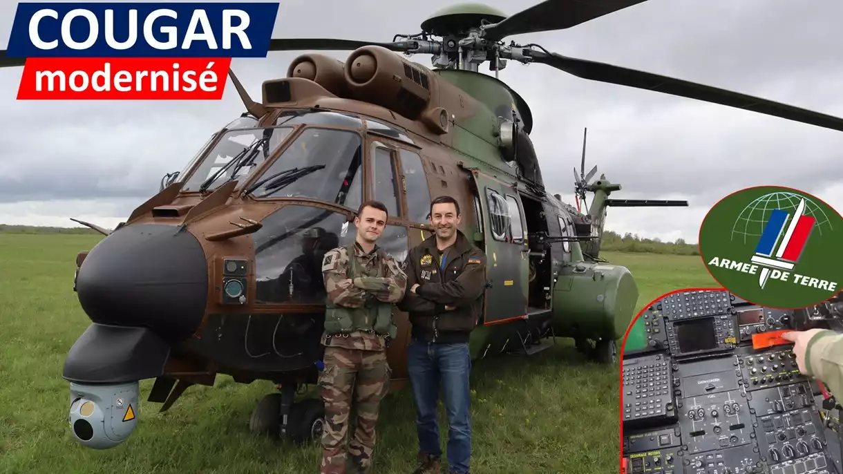 Visite guidée du COUGAR MODERNISÉ, l'hélicoptère de transport tactique de l'Armée de Terre