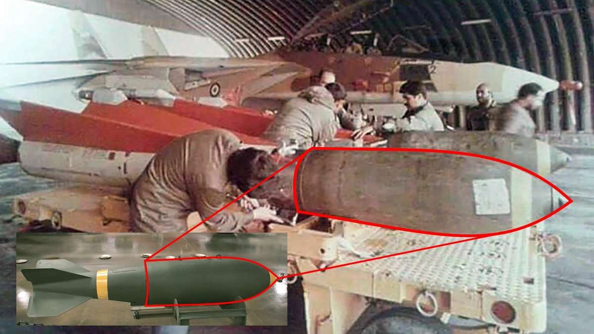 Missile air-sol Yasser iranien : combinaison du missile MIM-23 Hawk avec une bombe M-117.
