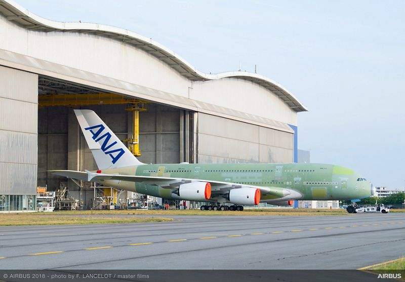 First ANA A380 set for ground testing