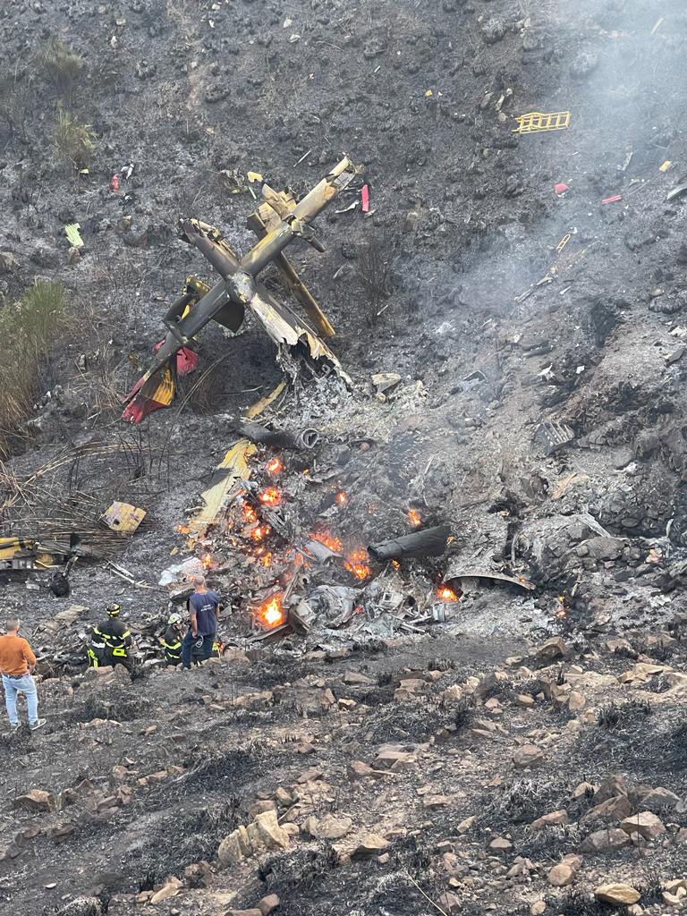 Crash: Un Canadair s'écrase sur l'Etna en Italie avec deux pilotes à bord