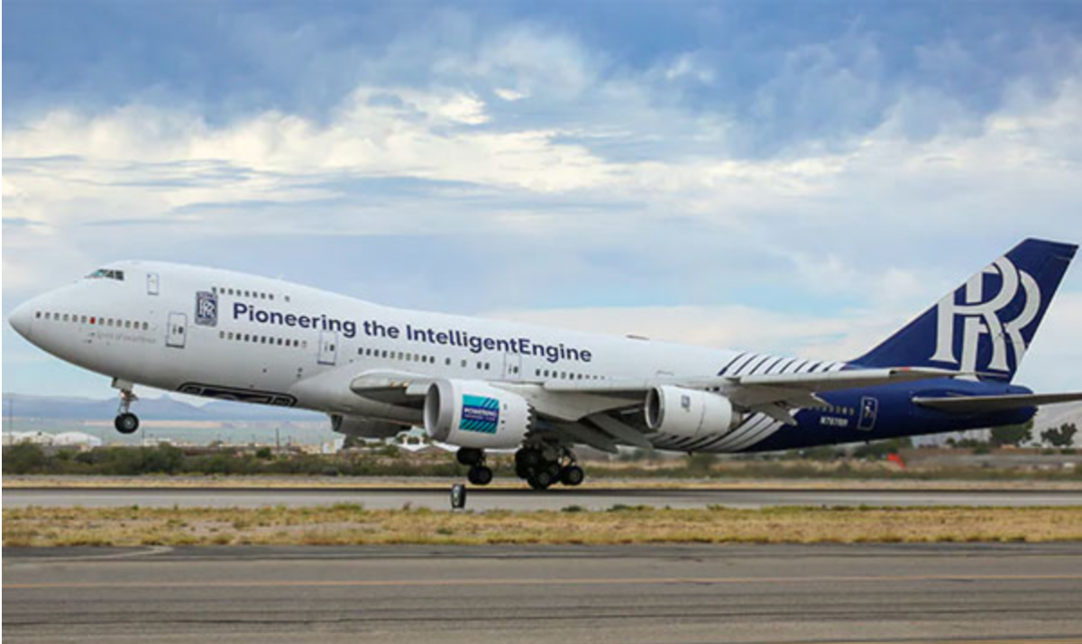 Rolls-Royce teste un système de combustion à faibles émissions sur son Boeing 747