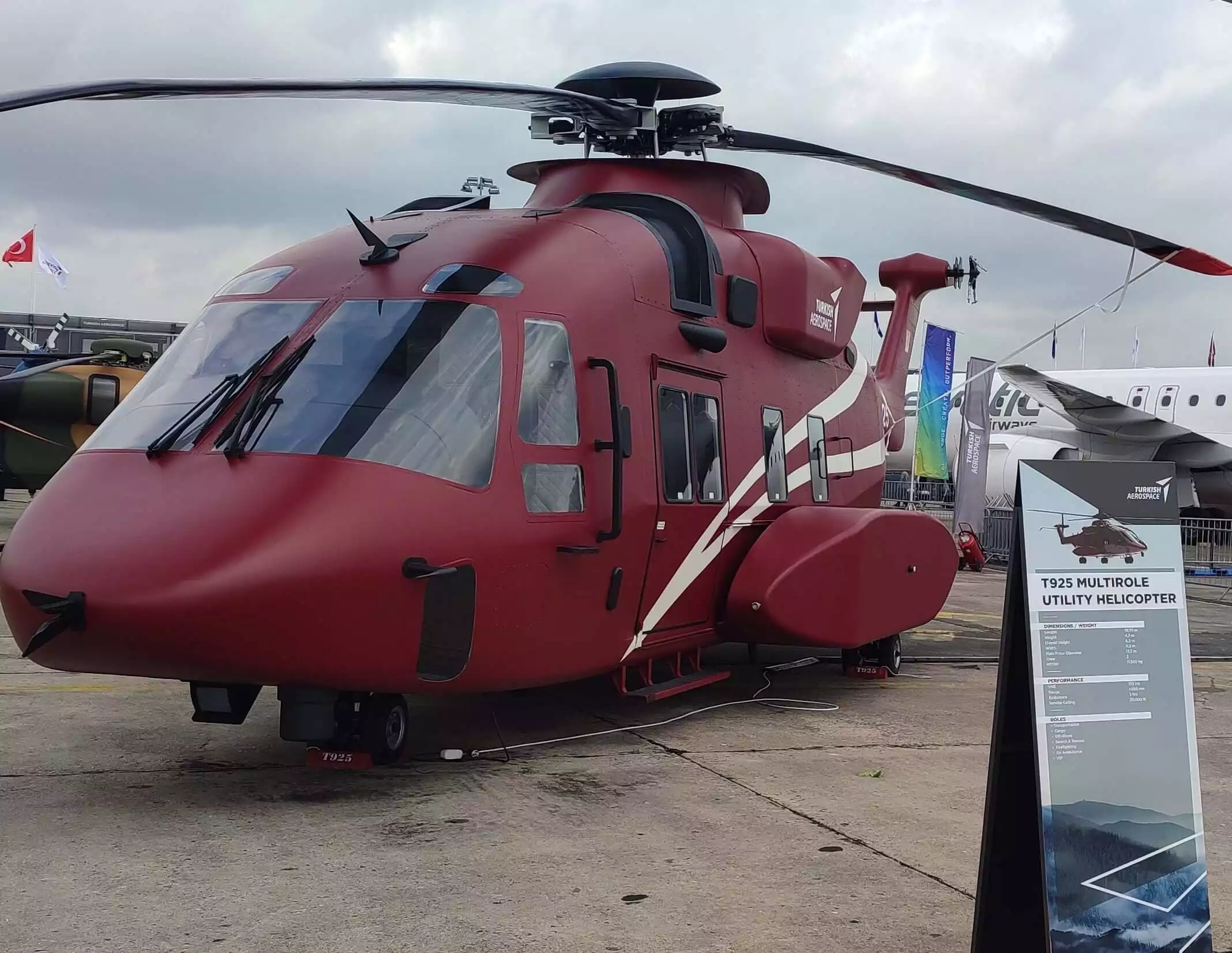 Turkish Aerospace dévoile le modèle grandeur nature de l'hélicoptère lourd T929