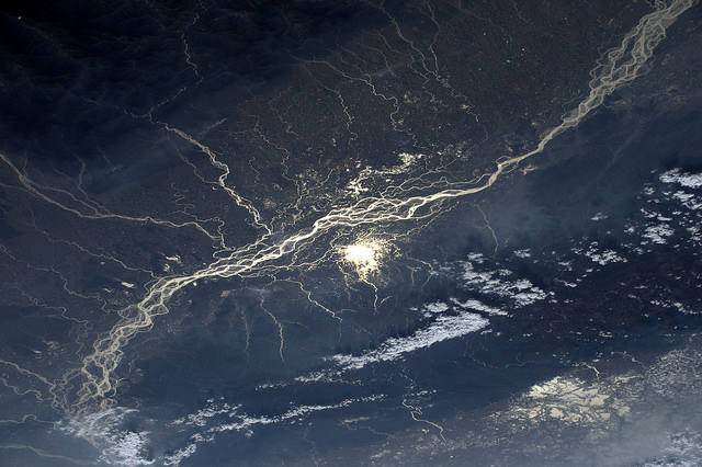 Earth seen from space by Thomas Pesquet: 3) The Brahmaputra