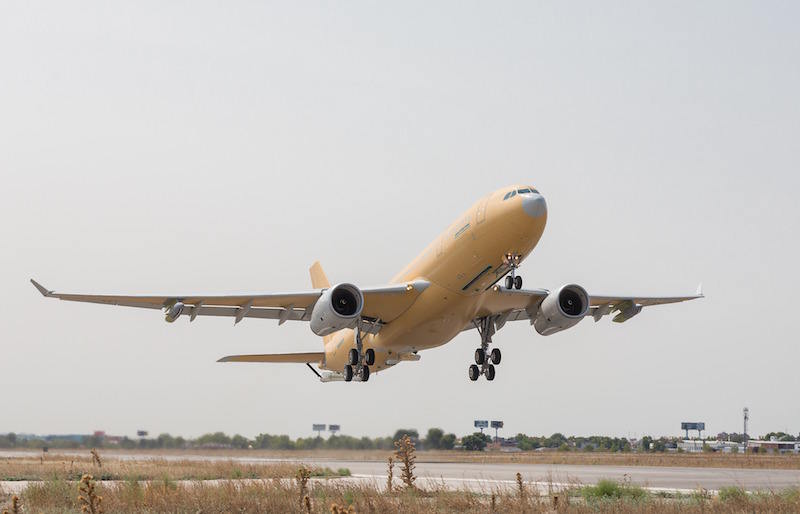 First A330 tanker for France makes maiden flight