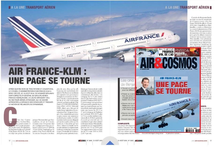 AIR FRANCE-KLM : une page se tourne. A paraître le 31 août dans Air&Cosmos magazine.