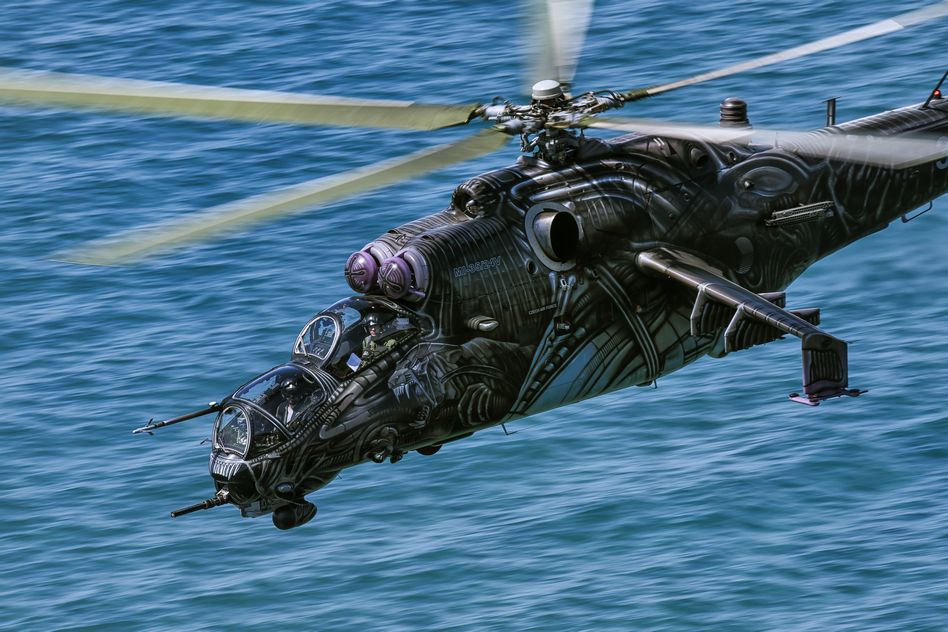 Le très connu Mi-24 tchèque "Alien Tiger".