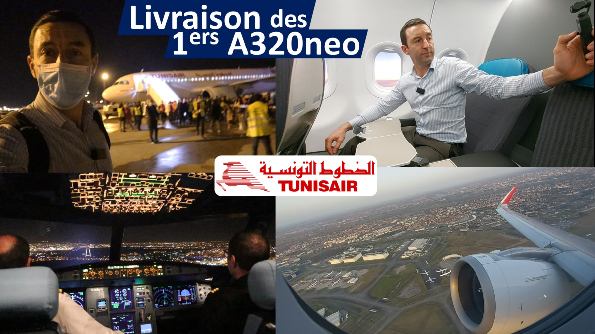 Livraison d'un A320neo neuf pour Tunisair : test de la  business class et vol dans le cockpit
