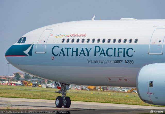 Airbus livre son 1000ème A330 à Cathay Pacific