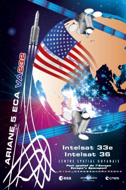 VA 232 : Ariane 5 lance deux nouveaux Intelsat