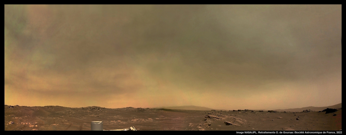Une tempête de poussières sur Mars