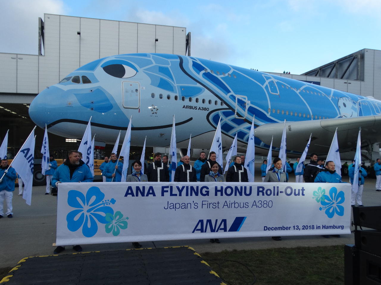 ANA dévoile la livrée de son premier Airbus A380