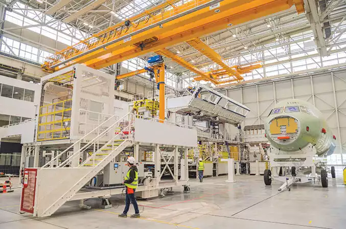 Airbus : nouveau hangar d'équipements A321XLR à Hambourg