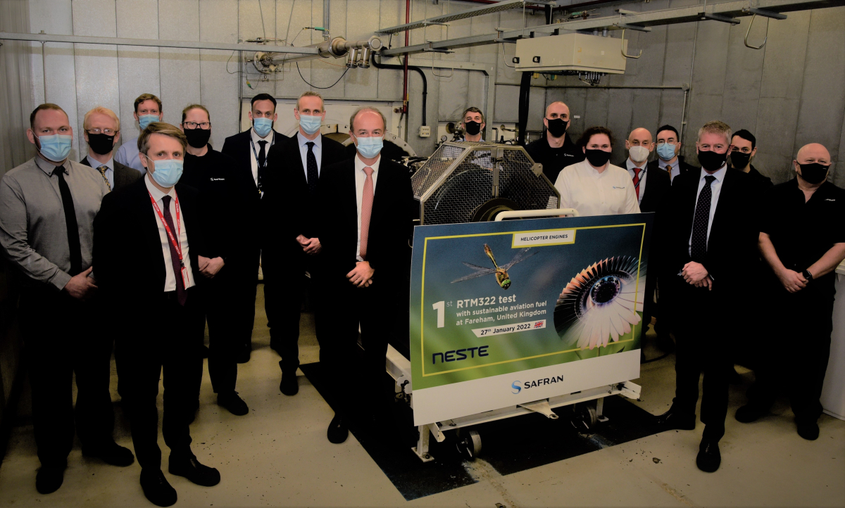 Safran utilise pour la première fois du biocarburant sur son site britannique