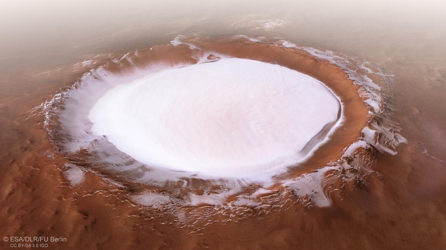 Regards sur le système solaire : un cratère martien sous la glace