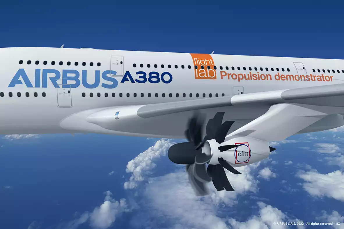 Farnborough Airshow 2022 : Airbus et CFM International lancent un démonstrateur d'essais en vol pour l'open fan