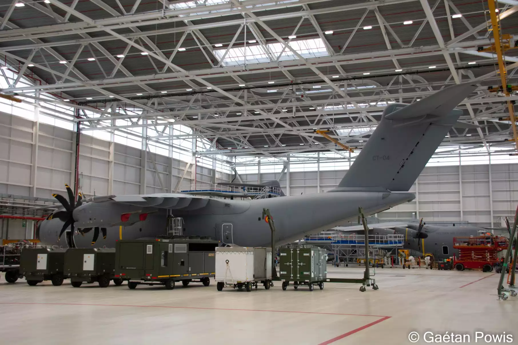 Hangar de maintenance A400M de la base aérienne de Melsbroek, capable d'acceuillir trois A400M.