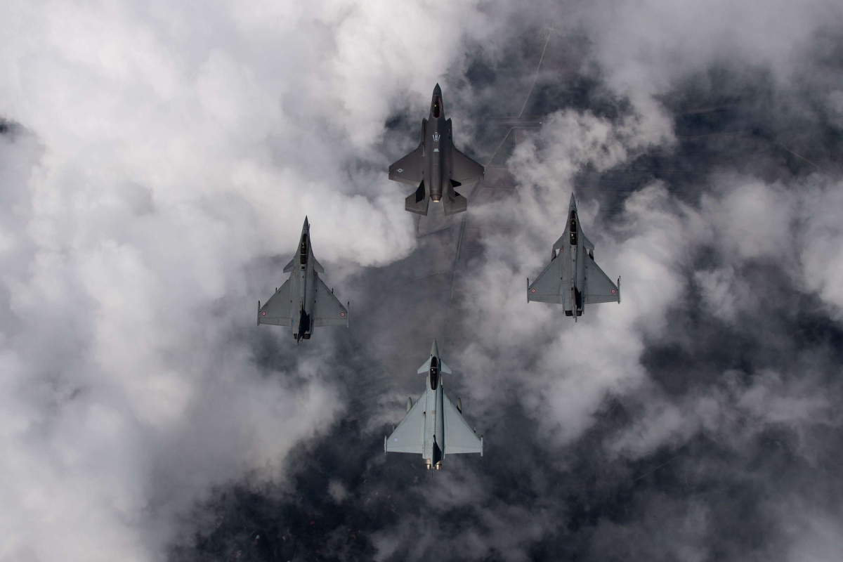 Atlantic Trident : le Rafale, le F-35 et le Typhoon volent ensemble