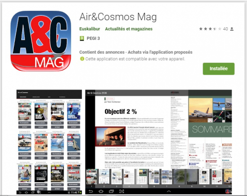 A&C magazine est disponible pour ses abonnés sur l'Application Air&Cosmos Mag