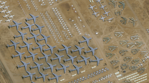 Pléiades Neo 3 observe le plus grand cimetière d’avions militaires
