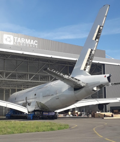 Tarmac Aerosave a déconstruit son premier Airbus A380