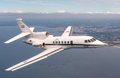 Réception du premier avion de surveillance Falcon 50 Ms adapté aux missions de sauvetage en mer