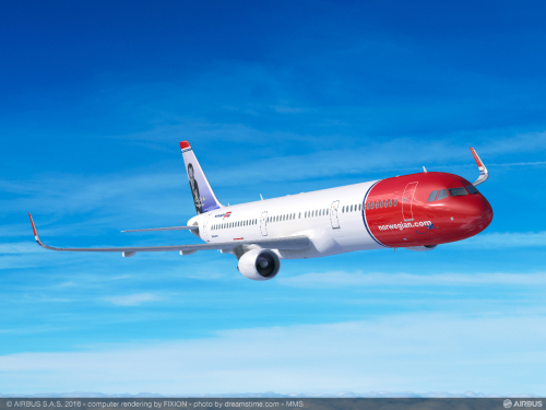 Farnborough 2016 : Norwegian prend 30 Airbus A321neo LR
