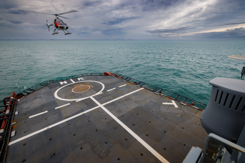 VSR700 : Essais des capacités de décollage et d'atterrissage autonomes testées en mer