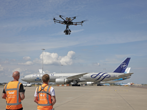 Inspections par drones sur l'aéroport de Schiphol