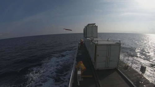 Nouveau tir d'essai du missile MBDA Sea Venom-ANL